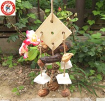 Small and medium parrot nibble with toy natural log ink fish bone fruit Hanging String Grinding Mouth Toy Bird Cage Pendant