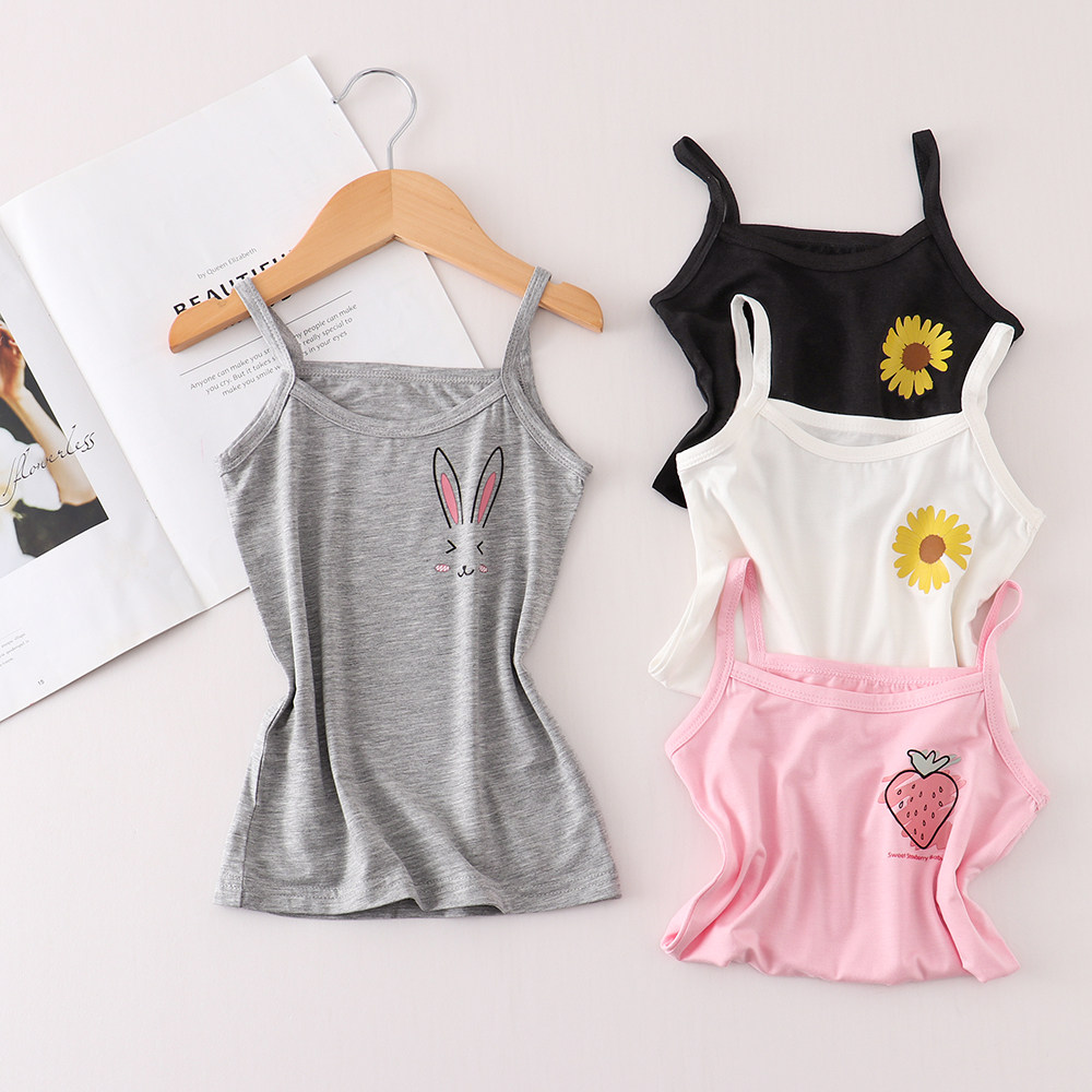Girls camisole Modal Children's summer thin tops Baby base underwear 2-6-12 years old little girl