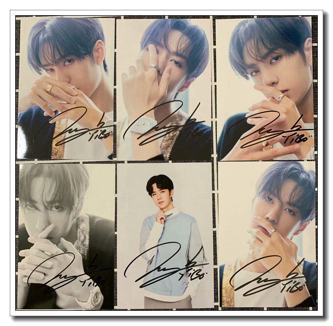 2019 August New Wang Yibo Chen Love Order Signature Photo Pro Pen Style Optional (I)