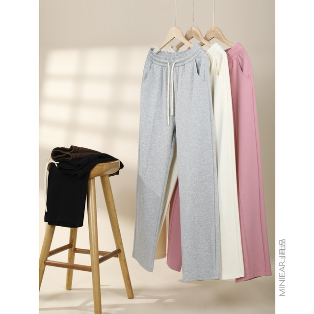 Small ears produce piqué cotton harem pants women's tie-up elastic waist trousers comfortable women's trousers