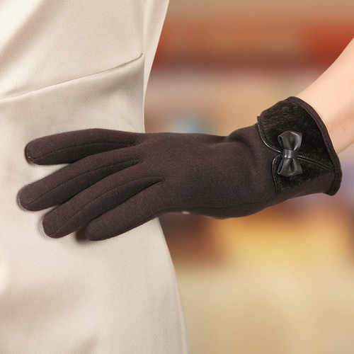 Удерживающие тепло утепленные трикотажные перчатки, в корейском стиле, по фигуре