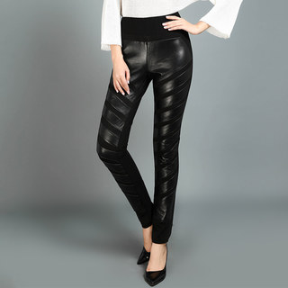 New Genuine Leather Pants for Women, Autumn and Winter Slim Casual Pants, Haining Sheepskin High-Waisted Outerwear Skinny Pants, Pure Sheepskin