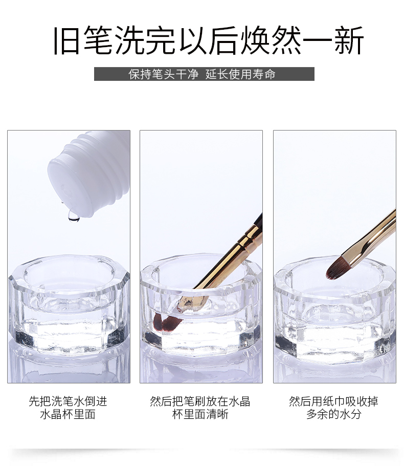 Bàn chải móng tay tập hợp đầy đủ các phương pháp trị liệu bằng sơn khắc hoa bút kéo dòng smudge tem bút bút công cụ gradient bút đơn - Công cụ Nail cọ nét gel