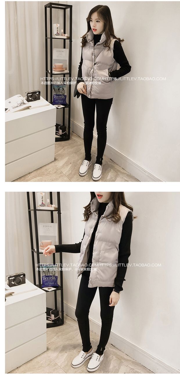 Áo vest mùa đông nữ ngắn dày ấm ngựa 褂 Học sinh Hàn Quốc áo vest nữ mùa thu và áo khoác cotton mùa đông áo hoodie nữ cute