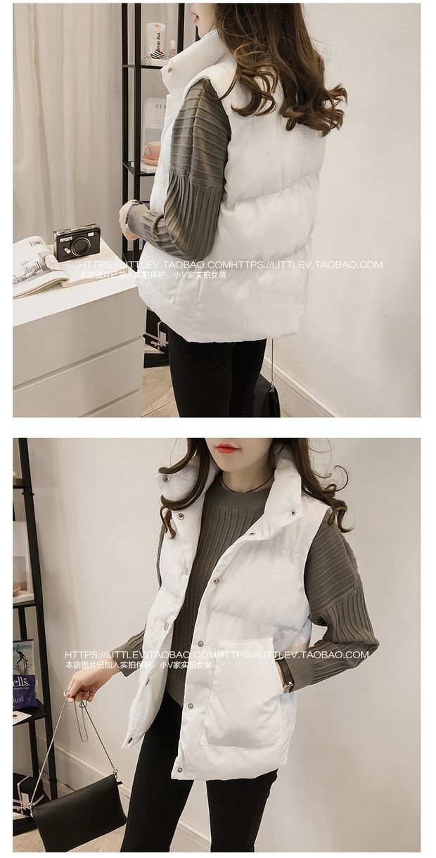 Áo vest mùa đông nữ ngắn dày ấm ngựa 褂 Học sinh Hàn Quốc áo vest nữ mùa thu và áo khoác cotton mùa đông áo hoodie nữ cute