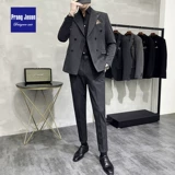 Комплект, трендовый пиджак классического кроя для отдыха, платье