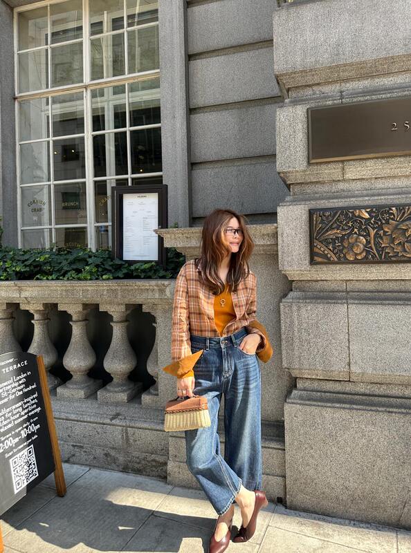 Oni~New Autumn Collection Old Money Style Slim-Fit Cropped Denim Blue Casual Pants 7130