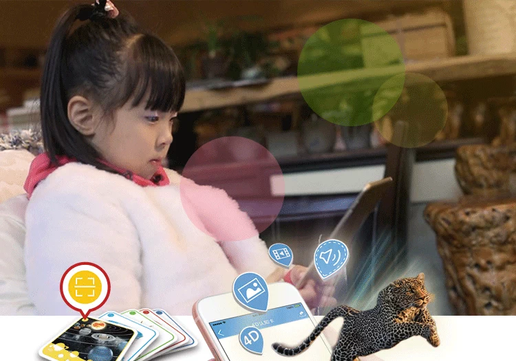 Giáo dục mầm non 3d thẻ thông minh học tập đồ chơi chính hãng AR4D phát âm biết chữ phát âm thẻ nhận thức 2-6 tuổi