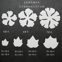 Wood hibiscus hot flower slice hand-made dyed cloth flower Hanfu accessories ancient style headdress material DIY