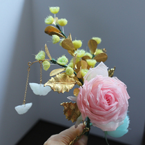 Wood end handmade class fourth class flower making course ancient style flower pattern hot flower handmade dyed cloth flower