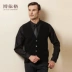 Boyg cashmere vest cardigan nam áo len cashmere len nam v-cổ đan áo len thu đông Dệt kim Vest
