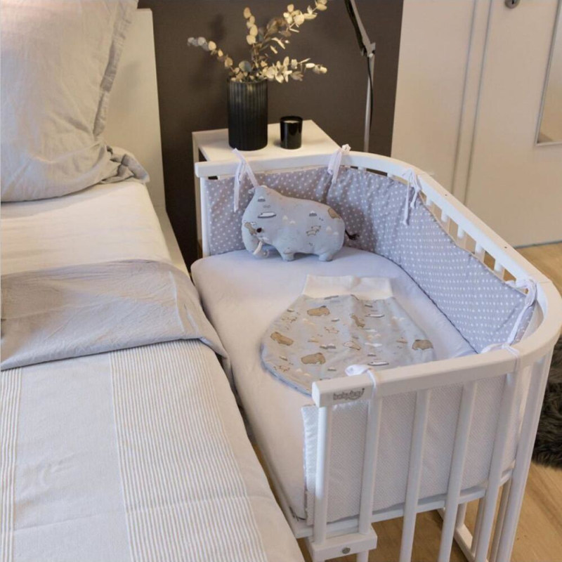 INS Nordic style crib lace-up bed circumference children anti-collision bed guardrail baby bed fence soft pack one piece