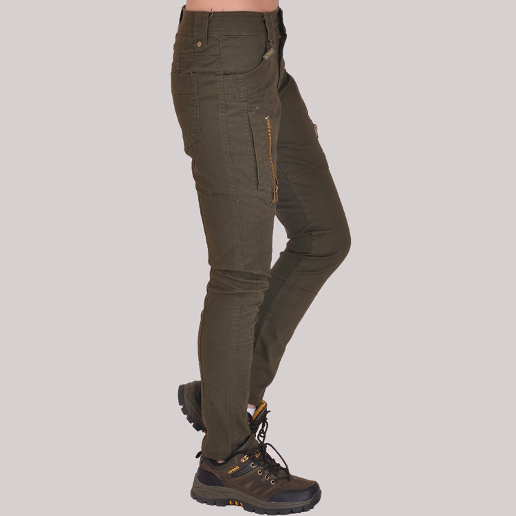 Army Green Han version Body Elastic Narrow Leggings Pants Women's Slim Fit Pants Casual Pants Long Pants Spring Army Meme Pants