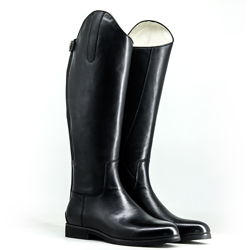 プロの乗馬ブーツ第一層牛革乗馬トレーニング機器ロングブーツ本革ブーツメンズ障害物ハイブーツ