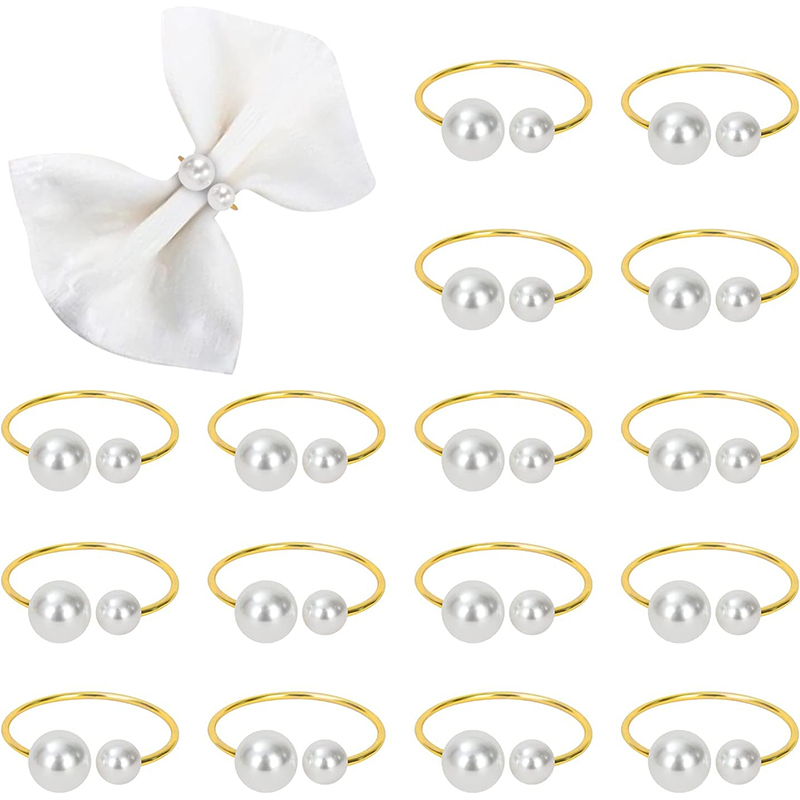 12 Napkin Rings Set Peal Artificial Pearl Napkin Ring Buckle for Wedding Banquet Western Dinner 12 Napkin Rings Set Peal Artificial Pearl Napkin Ring Buckle for Wedding Banquet Western Dinner