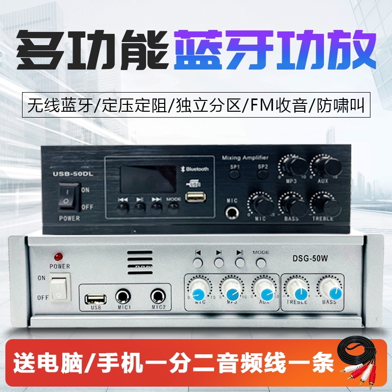 Constant Voltage Small Power Amplifier for Home Use, Bluetooth Speaker, Digital Partition Amplifier, Broadcast Audio Speaker, Background Music