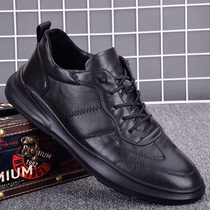 Foreign Trade Spring New Trends Genuine Leather Casual Trends Leather Shoes Men Real Bull Leather New 100 Hitch Men Sneakers