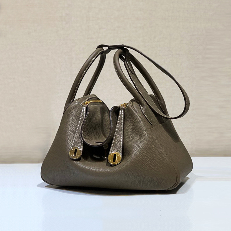 Classic Ld Lindy Bag 19/26 First-Layer Cowhide Semi-Handmade Doctor Bag Hand-Held Crossbody Mini Pillow Women's Bag