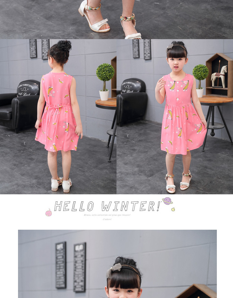 Mùa hè nightdress cotton lụa cô gái trẻ sơ sinh không tay vest váy cô gái đồ ngủ mỏng nhân tạo cotton bé váy dài đầm be gái 9 tuổi