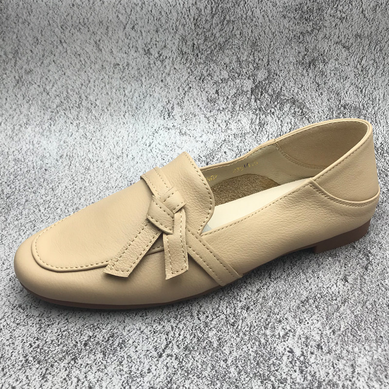 Brand Withdrawal Cabinet Clear Cabin Handling 2023 New Round Head Comfort Genuine Leather Deep Mouth Woman Single Shoe Soft Bottom Soft Leather Working Shoes-Taobao