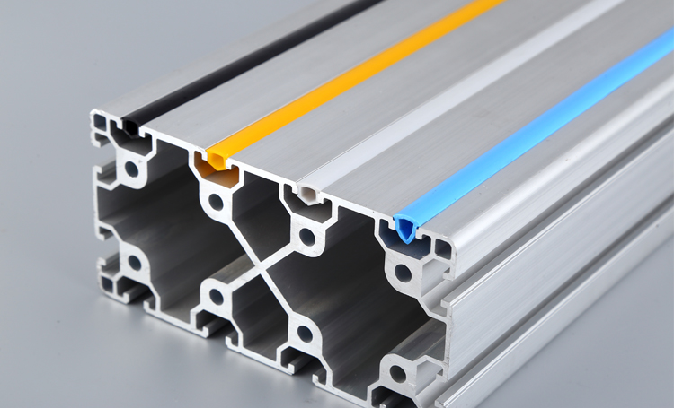 European standard 30 40 series aluminum alloy profile groove 8mm flat seal soft seal 3030 4040 aluminum extruded material seal
