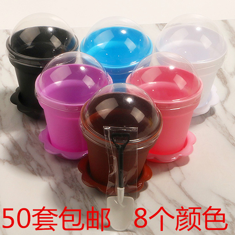 Flower Pot Cake Mousse Cup With Shovel West Point Mousse Ice Cream Wood Bran Cup 50 only in