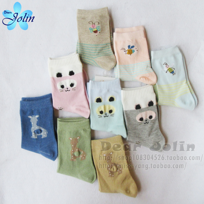 5 pairs of price new big boy spring and autumn cotton socks boys and girls cartoon short socks 28-35 yards