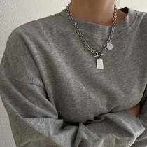 Today on] niche design ins style simple Street lock necklace