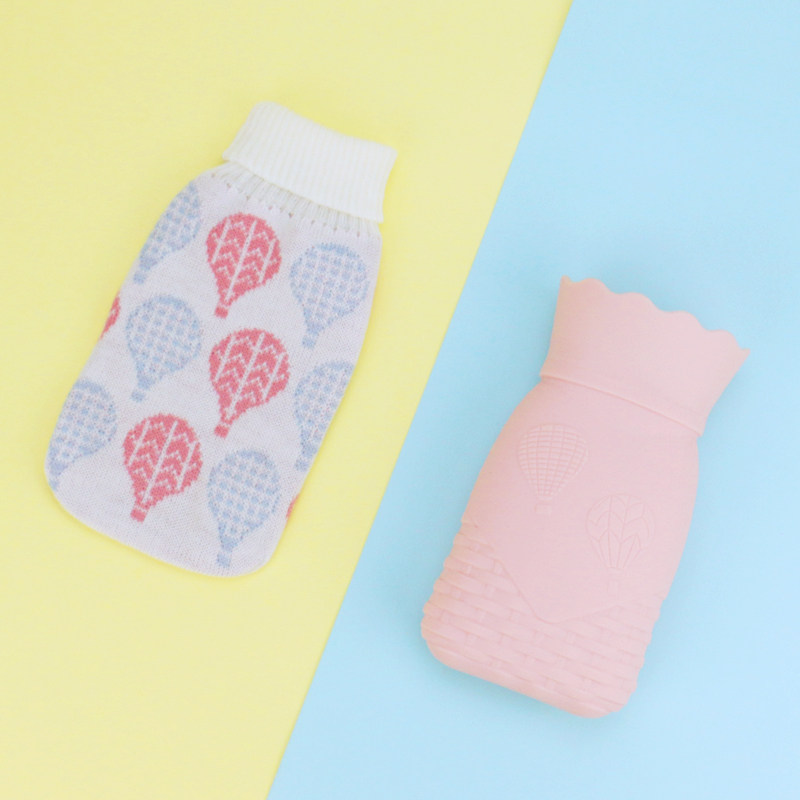 Silicone hot water bag foot warmer bed injection warm water bag student mini portable hand warmer portable trumpet small