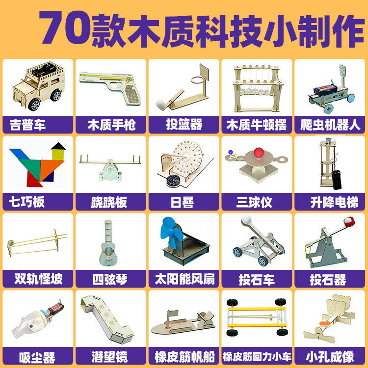 Tech Little Making Small Invention Science Small experimental suit motors Puzzle Diy Children Handmade Materials Elementary Schoolboy-Taobao