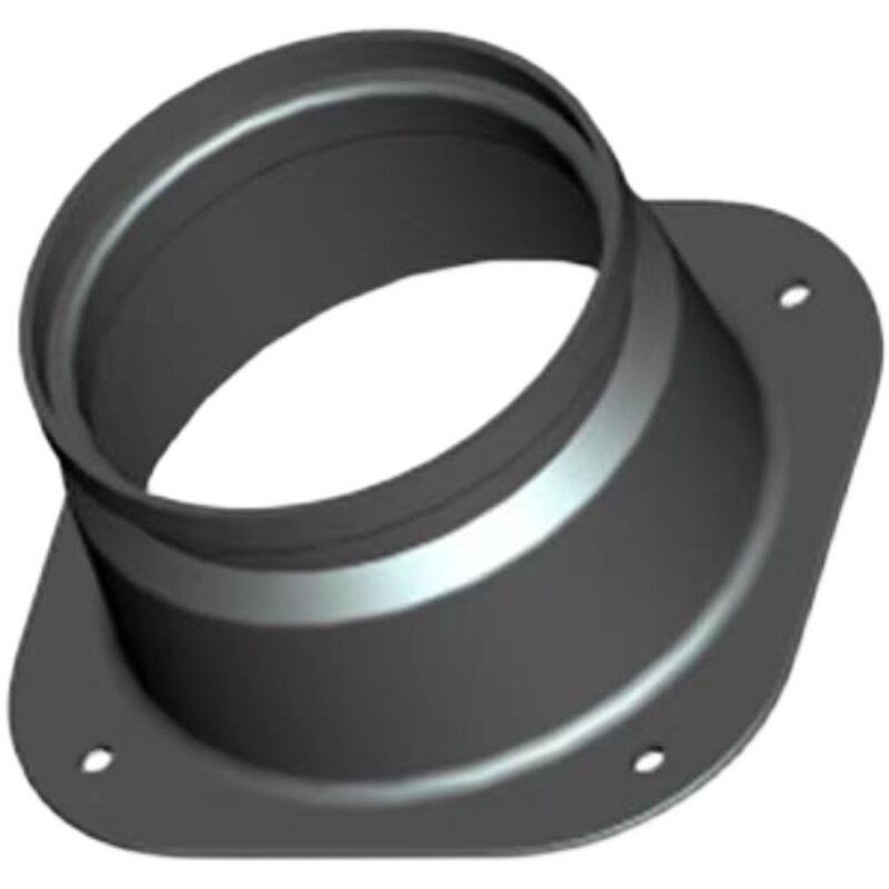 Plastic Square to Round Flange Flat Interface Air Conditioning Vent Connector Ventilation Duct Reducer Fan Adapter Vent