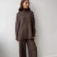 European and American Style Autumn and Winter Loose Knit Sweater and Pants Set