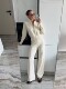 European and American Style New Fashion Casual Knitted Zipper Sweater + Pants Set