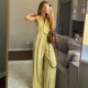 European and American Style Fashion V-Neck Cardigan Vest High-Waisted Wide-Leg Pants Suit V-Neck Top and Pants Suit