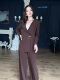 European and American New Fashion Long-Sleeved Suit Jacket Wide-Leg Pants Set