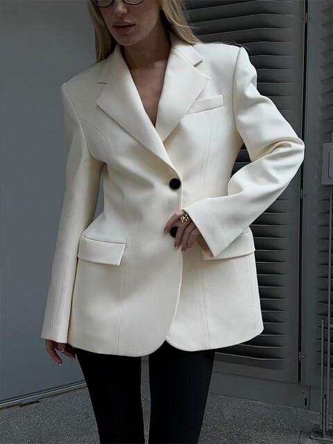 European and American Style New Fashion Elegant Waist-Slimming Blazer Advanced Style Suit Jacket