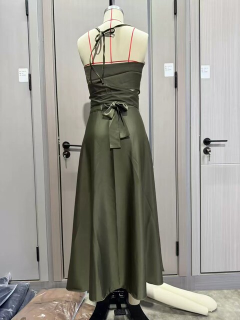 European and American New Style Seaside Vacation Tube Top Vest Half Skirt Set Tie up Vest Half Skirt Set