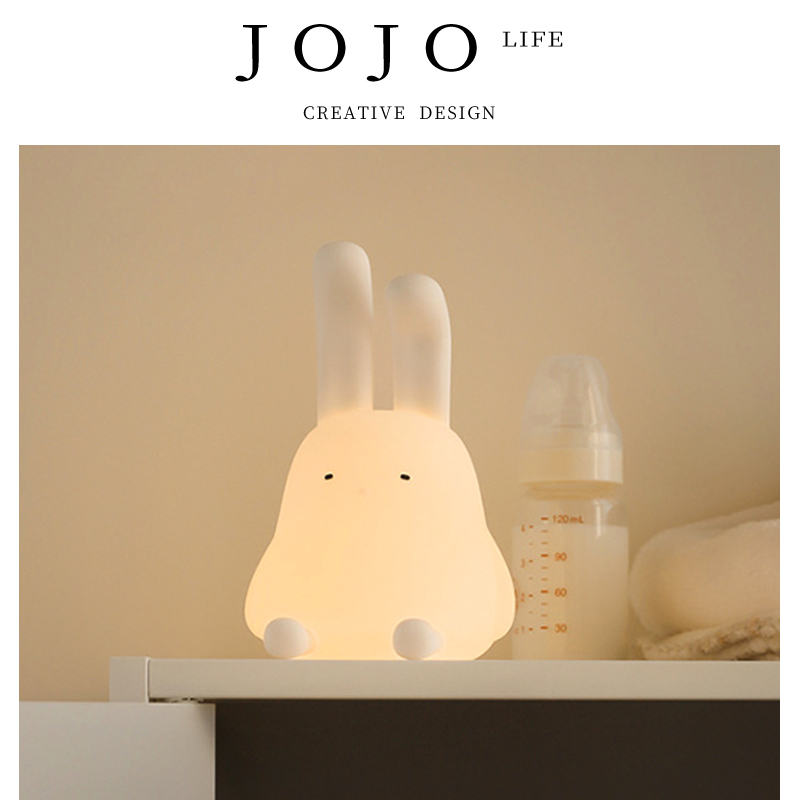 Jojo's L. Pd.Xinwei. Fold-Eared Rabbit Silicone Night Light Can Be Placed or Hung for Home Decoration |   Duo Si