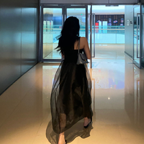 Be careful of the machine Sexy Shoulders Smear dress Dress Mesh Yarn Fluffy Dress Temperament Goddess Van Dating little Skirt Summer