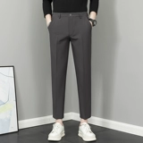 Демисезонные утепленные штаны, мужской костюм для отдыха, свободный прямой крой, изысканный стиль