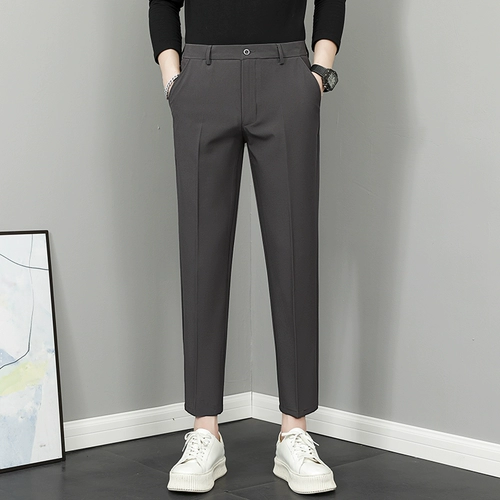 Демисезонные утепленные штаны, мужской костюм для отдыха, свободный прямой крой, изысканный стиль