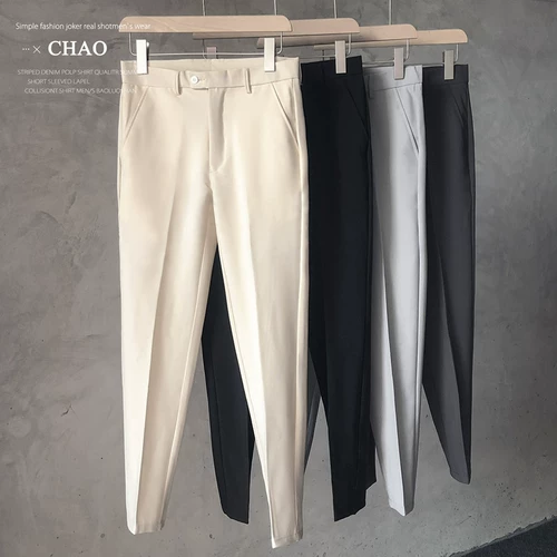 Демисезонные штаны для отдыха, костюм, в корейском стиле, свободный прямой крой