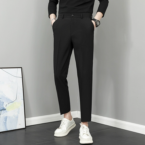 Демисезонные утепленные штаны, мужской костюм для отдыха, свободный прямой крой, изысканный стиль