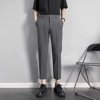 K11 темно -серые укороченные брюки (зима плюс бархатный стиль)