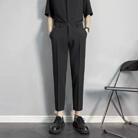 K11 Черные укороченные брюки (обычная классика)