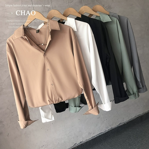 Осенний лонгслив, трендовая брендовая кофейная рубашка для отдыха, изысканный стиль