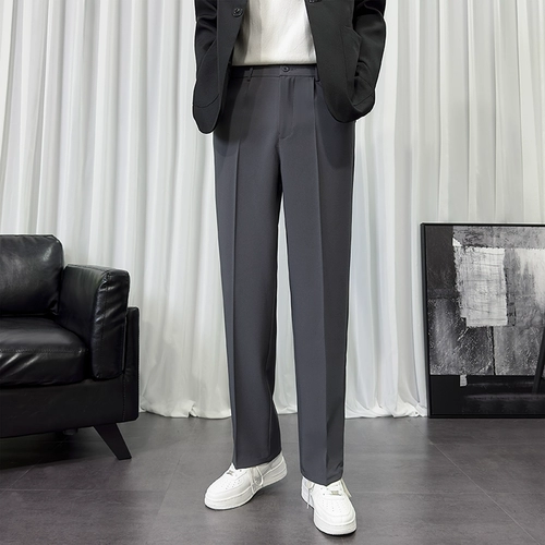 Костюм, штаны, свободный прямой крой, в корейском стиле