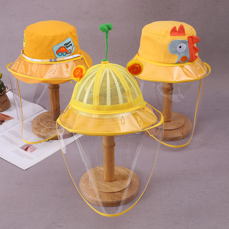 Epidemic protection droplet hat children Baby Sunscreen hat spring and autumn thin detachable baby fisherman hat boys and girls