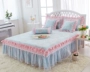 giường bằng vải bông váy phong cách bedspread duy nhất mảnh mùa hè chúa gió ren flounced bông tấm trải giường để bảo vệ 1.5 / 1.8m - Váy Petti drap giường có viền