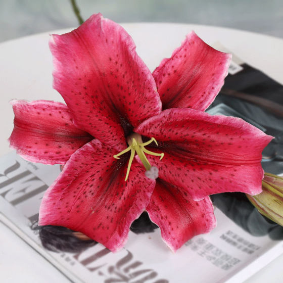 Red perfume lily flowers Yunnan direct delivery from Kunming base direct batch water-raised fresh cut flowers real flower lily wholesale